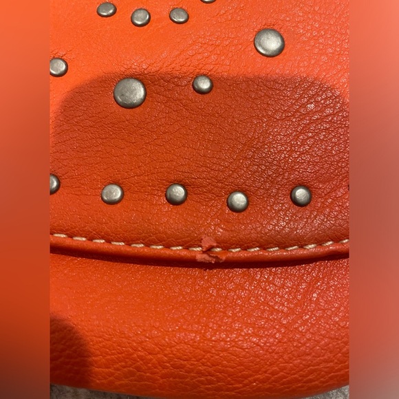 Grace Adele Orange Crossbody Shoulder Purse Handbag Bag Studded Card Slots - Picture 12 of 12